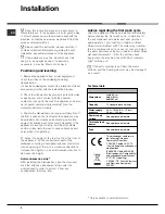 Preview for 2 page of Hotpoint FDF-780 Instruction Booklet