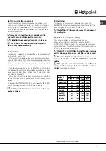 Предварительный просмотр 9 страницы Hotpoint FDF 784 Instruction Booklet