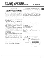 Предварительный просмотр 15 страницы Hotpoint FDF GREEN 44131 Operating Instructions Manual