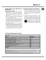 Preview for 3 page of Hotpoint FDFSM 31111Smart Tech Operating Instructions Manual