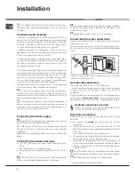 Предварительный просмотр 4 страницы Hotpoint FDIS 11210 AQUARIUS Operating Instructions Manual