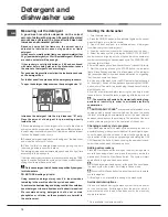 Предварительный просмотр 10 страницы Hotpoint FDIS 11210 AQUARIUS Operating Instructions Manual