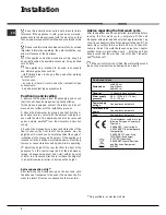 Предварительный просмотр 2 страницы Hotpoint FDUD 4212 Instruction Booklet