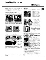 Предварительный просмотр 7 страницы Hotpoint FDUD 4212 Instruction Booklet