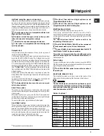 Предварительный просмотр 9 страницы Hotpoint FDUD 4212 Instruction Booklet