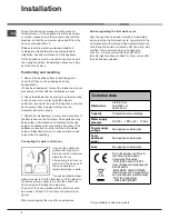 Предварительный просмотр 2 страницы Hotpoint FDW 70 Instruction Booklet