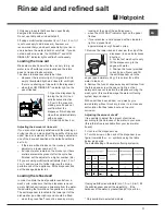 Предварительный просмотр 11 страницы Hotpoint FDW 70 Instruction Booklet