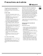 Предварительный просмотр 13 страницы Hotpoint FDW 70 Instruction Booklet