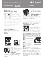 Hotpoint FETV 60C Instruction Booklet предпросмотр