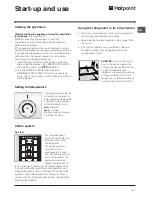 Предварительный просмотр 5 страницы Hotpoint FF175MG Operating Instructions Manual