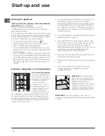 Предварительный просмотр 6 страницы Hotpoint FF187ALG Operating Instructions Manual