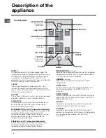 Предварительный просмотр 4 страницы Hotpoint FF187M Operating Instructions Manual