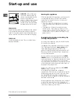 Предварительный просмотр 6 страницы Hotpoint FF187M Operating Instructions Manual