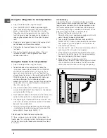 Предварительный просмотр 8 страницы Hotpoint FF187M Operating Instructions Manual