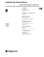 Preview for 1 page of Hotpoint FF200LA Operating Instructions Manual