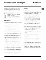 Предварительный просмотр 13 страницы Hotpoint FF200TP Operating Instructions Manual