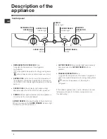 Предварительный просмотр 4 страницы Hotpoint FF40P Operating Instructions Manual