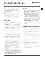 Предварительный просмотр 9 страницы Hotpoint FF40P Operating Instructions Manual