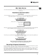 Preview for 15 page of Hotpoint FF46TP Operating Instructions Manual