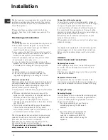 Preview for 2 page of Hotpoint FF47MX Operating Instructions Manual