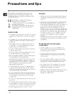 Preview for 10 page of Hotpoint FF47MX Operating Instructions Manual