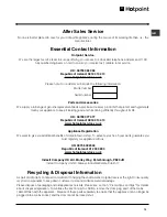 Preview for 13 page of Hotpoint FF47MX Operating Instructions Manual