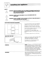 Preview for 4 page of Hotpoint FF50 Use And Care Manual