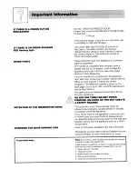 Preview for 14 page of Hotpoint FF50 Use And Care Manual