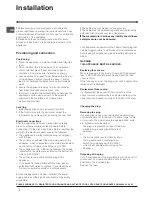 Preview for 2 page of Hotpoint FF7190AEP Operating Instructions Manual