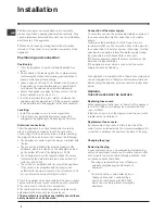 Preview for 2 page of Hotpoint FF7190TA Operating Instructions Manual