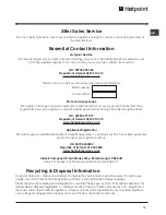 Preview for 15 page of Hotpoint FF7190TA Operating Instructions Manual