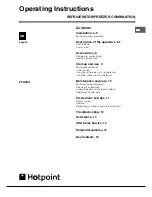 Preview for 3 page of Hotpoint FFA40X Instructions For Installation And Use Manual