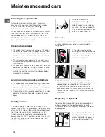 Предварительный просмотр 10 страницы Hotpoint FFA40X Instructions For Installation And Use Manual