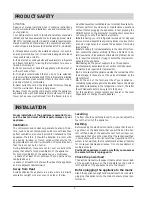 Предварительный просмотр 3 страницы Hotpoint FFA45W Instructions For Installation And Use Manual