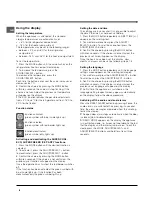 Preview for 8 page of Hotpoint FFA46W Operating Instructions Manual