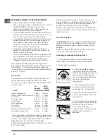 Предварительный просмотр 10 страницы Hotpoint FFA46W Operating Instructions Manual