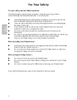 Preview for 2 page of Hotpoint FFA60 Instructions For Installation And Use Manual