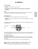 Preview for 5 page of Hotpoint FFA60 Instructions For Installation And Use Manual