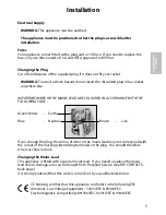 Предварительный просмотр 5 страницы Hotpoint FFA61 Instructions for  and use Instructions For Installation And Use Manual