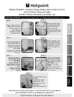 Hotpoint FFA64 Instructions For Installation And Use Manual preview