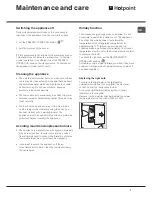 Preview for 7 page of Hotpoint FFB6200AX Operating Instructions Manual