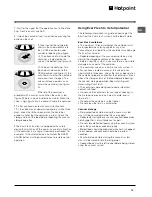 Предварительный просмотр 13 страницы Hotpoint FFL49 Instructions For Installation And Use Manual