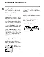 Preview for 8 page of Hotpoint FFP187B Operating Instructions Manual