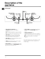 Предварительный просмотр 4 страницы Hotpoint FFQ50P Operating Instructions Manual