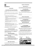 Preview for 2 page of Hotpoint FFU3D W Operating Instructions Manual