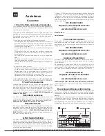 Предварительный просмотр 2 страницы Hotpoint FFUG 18xx x O3 Operating Instructions Manual