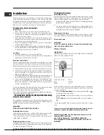 Предварительный просмотр 6 страницы Hotpoint FFUQ Operating Instructions Manual