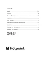 Предварительный просмотр 2 страницы Hotpoint FFUXL4D User Manual