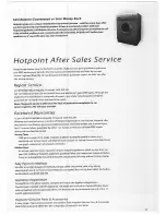 Предварительный просмотр 21 страницы Hotpoint FIRST EDITION WD51 Instruction Manual