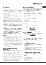 Предварительный просмотр 9 страницы Hotpoint FSFL 1 Series Operating Instructions Manual